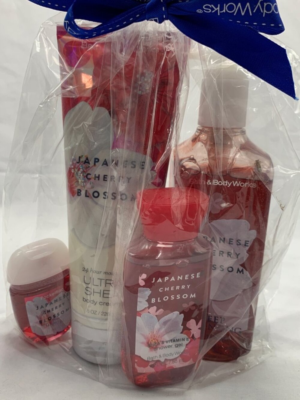 Bath & Body Works 4 Piece Japanese Cherry Blossom Gift Set Body Cream Shower Gel